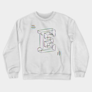 E - cmyk strokes Crewneck Sweatshirt